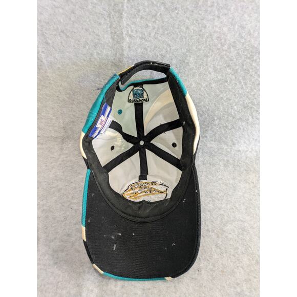 Vintage Jacksonville Jaguars Reebok NFL One Size Cap Adjustable Strapback Signed - Picture 11 of 12